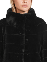 Marc-Cain-Collections-Short-Faux-Fur-Coat-In-Black VC 12.10 W65 COL 900 izzi-of-baslow