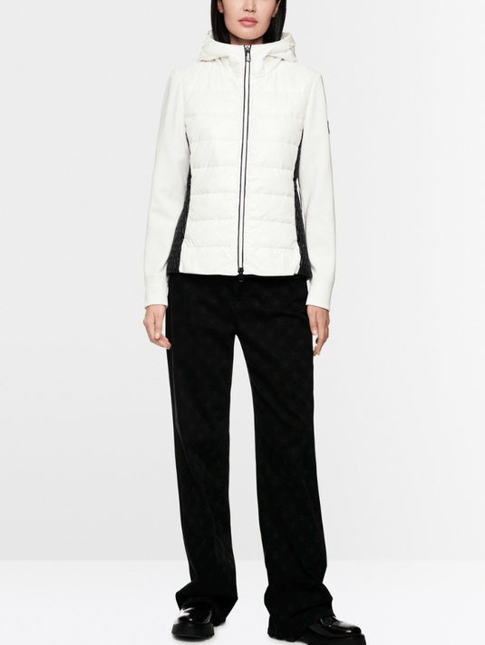 Marc Cain Sports Women's Hooded Jacket With Faux Down In Cranberry ZS 31.11 W42 Col 285