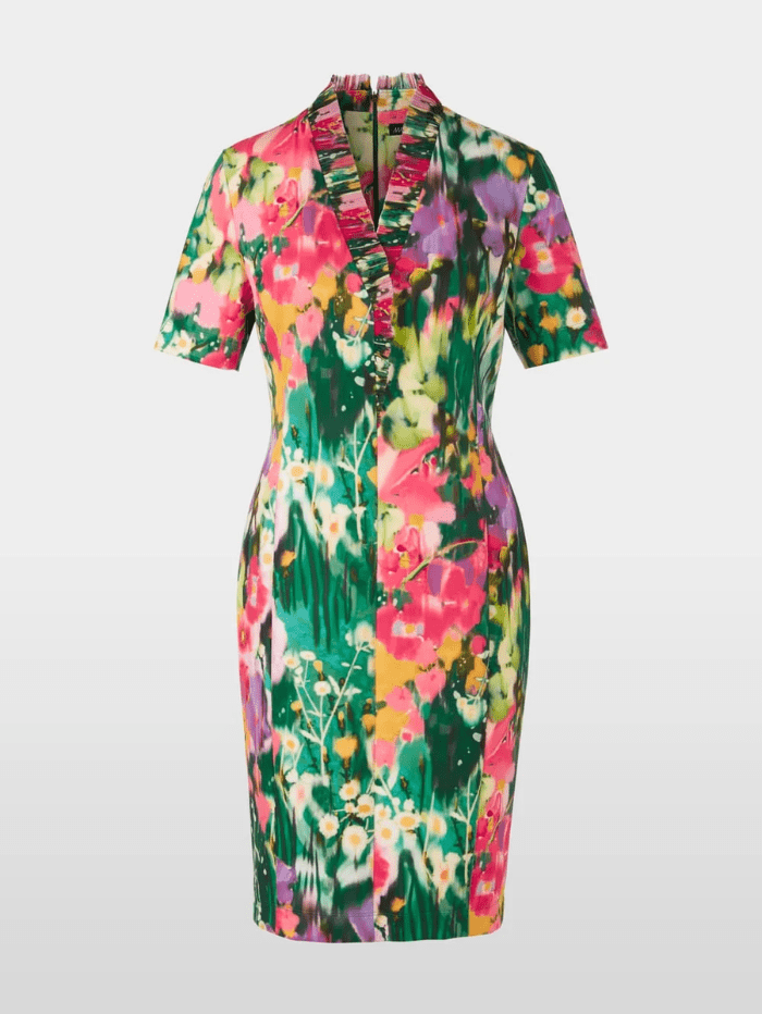 Marc Cain Collections Dresses Marc Cain Collections Dress With Pleated Bodice XC 21.09 J02 COL 558 izzi-of-baslow