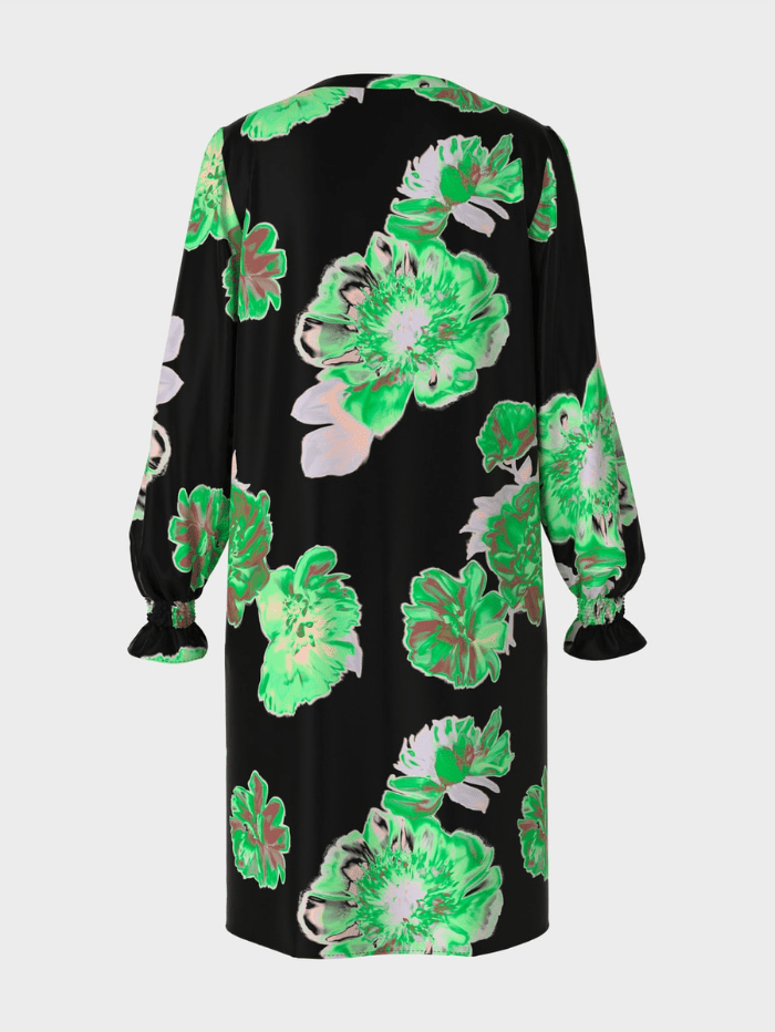 Marc-Cain-Collections-Black-Dress-With-Flower-Print-VC 21.30 W45 COL 900-of-baslow