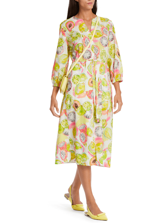 Marc-Cain-Collections-Dress-In-Pale-Lemon-Print WC 21.26 W27 Col 420 izzi-of-baslow