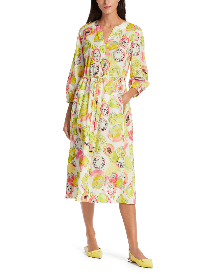 Marc-Cain-Collections-Dress-In-Pale-Lemon-Print WC 21.26 W27 Col 420 izzi-of-baslow