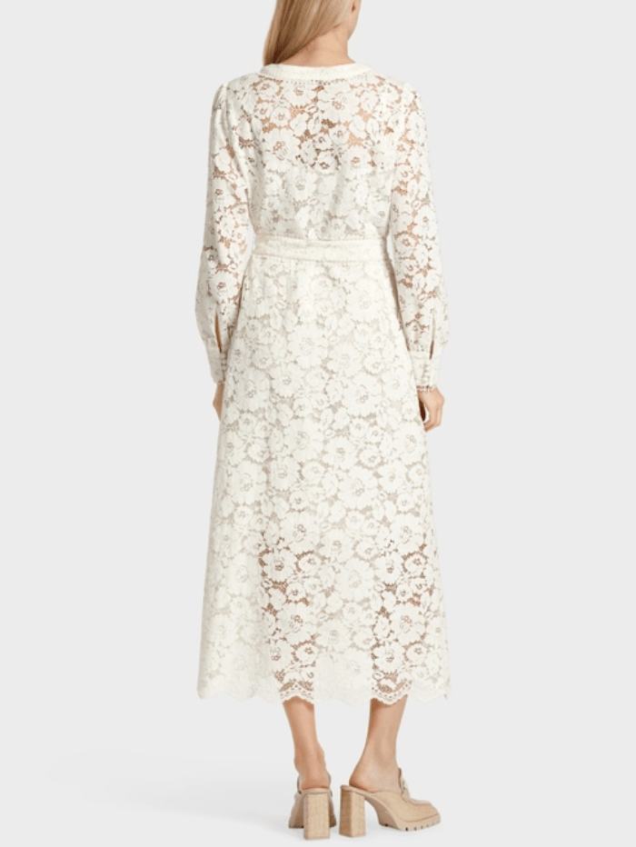 Marc Cain Collections Off-White Long Lace Dress UC 21.52 W96 110