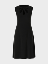 Marc-Cain-Collections-Black-Tailored-Dress-With-Cut-Out VC 21.38 W16 COL 900 izzi-of-baslow