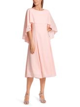 Marc-Cain-Collections-Dress-With-Cape-Overlay-In-Soft-Seashell WC 21.70 W90 Col 212 izzi-of-baslow