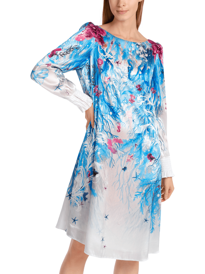 Marc-Cain-Collections-Print-Dress-In-Light-Azure-WC 21.69 W89 Col 341 izzi-of-baslow