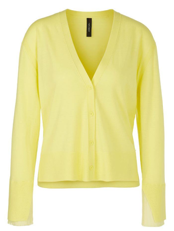 Marc-Cain-Collections-Cardigan-In-Pale-Lemon WC 39.10 M73 COL 420 izzi-of-baslow