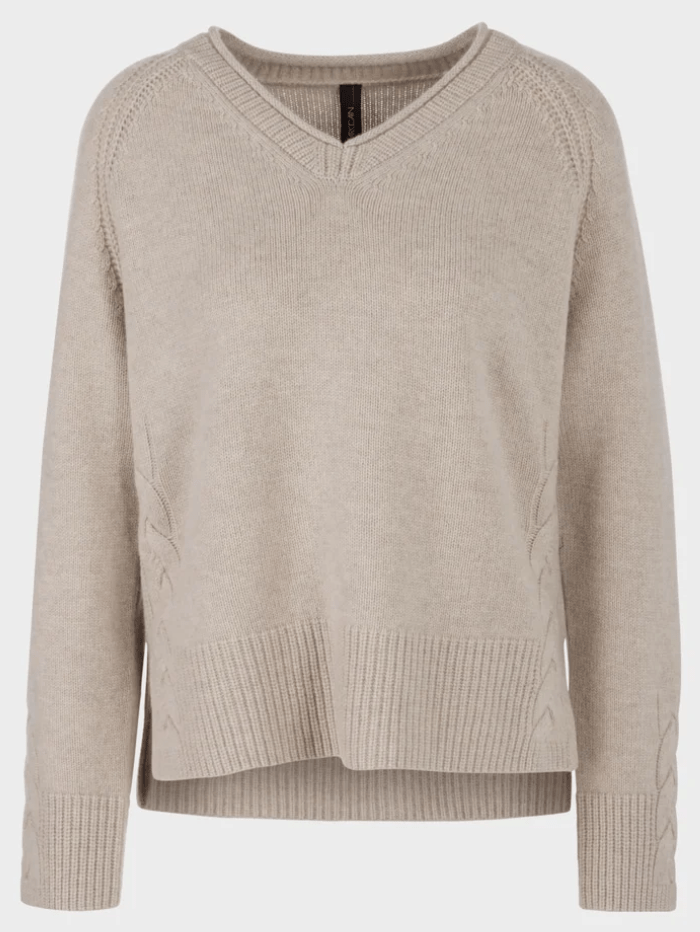 Marc-Cain-Collections-Cashmere-Jumper-In-Dark-Sand VC 41.51 M51 COL 178 izzi-of-baslow