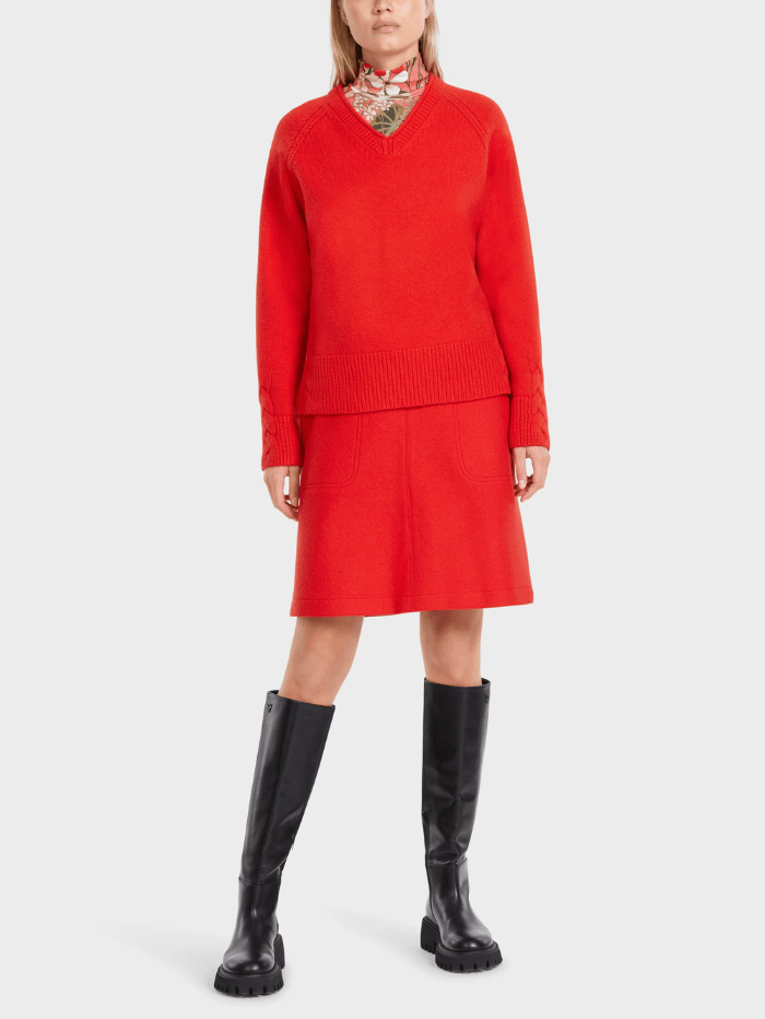 Marc-Cain-Collections-Cashmere-Rethink-Together-Jumper-In-Red VC 41.51 M51 COL 270 izzi-of-baslow