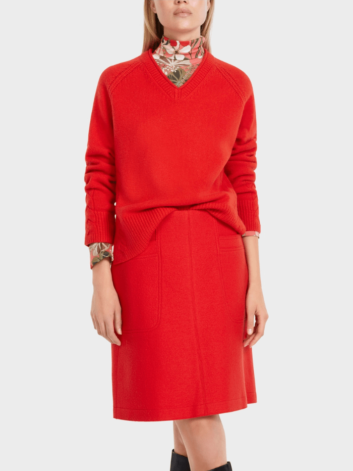 Marc-Cain-Collections-Cashmere-Rethink-Together-Jumper-In-Red VC 41.51 M51 COL 270 izzi-of-baslow