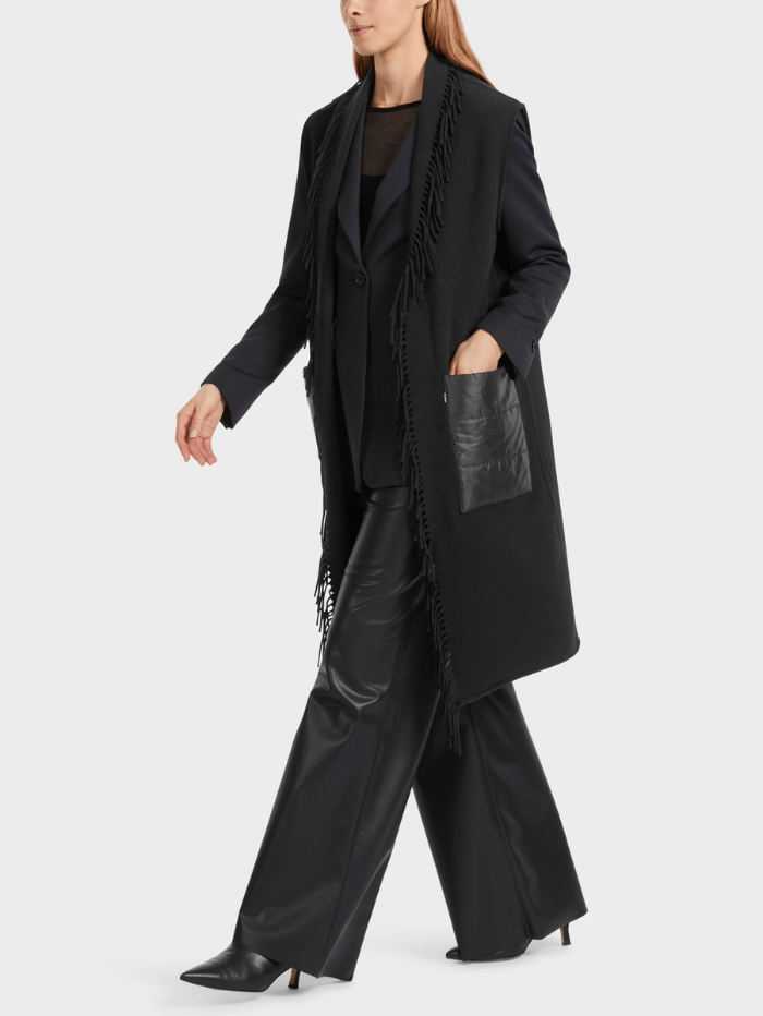 Marc-Cain-Collections-Long-Black-Waistcoat VC 37.03 W67 COL 900 izzi-of-baslow