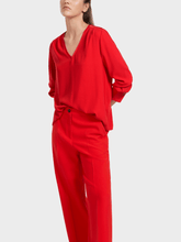 Marc-Cain-Collections-Red-Blouse-With-V-Neck-VC 51.45 W01 COL 270 izzi-of-baslow