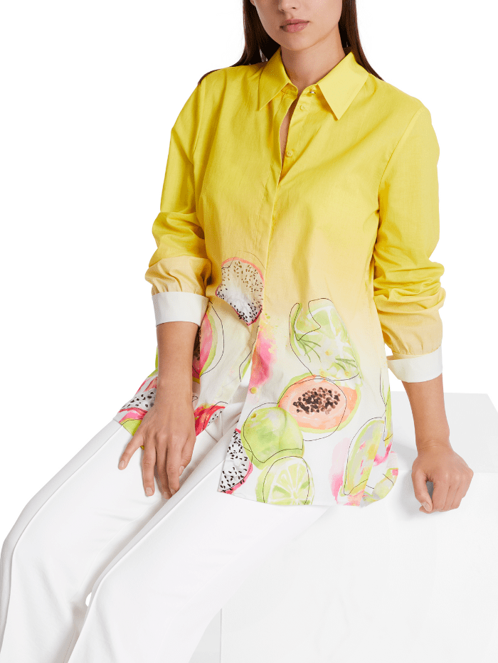 Marc-Cain-Collections-Blouse-In-Bright-Sulphur-Print- WC 51.02 W29 COL 431 izzi-of-baslow