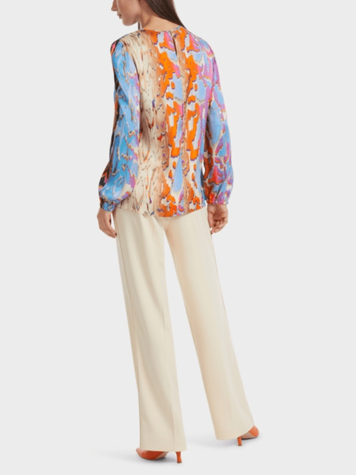 Marc Cain Collections Tops Marc Cain Collections Colourful Silk Blouse VC 51.08 W38 COL 321 izzi-of-baslow