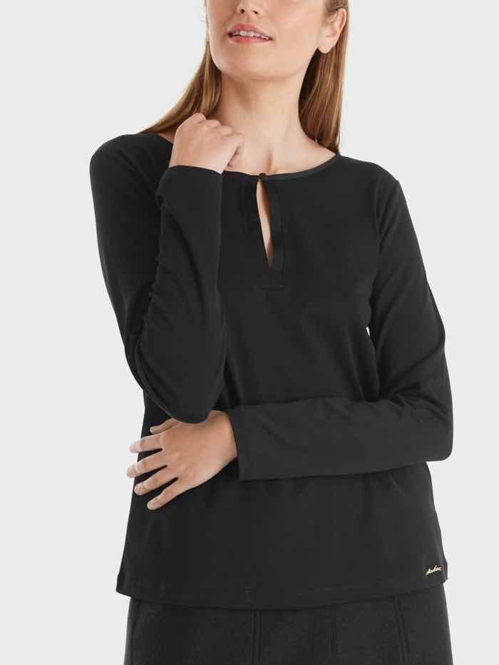 Marc Cain Collections Tops Marc Cain Collections Elegant Long Sleeve Black Top VC 48.36 J14 COL 900 izzi-of-baslow