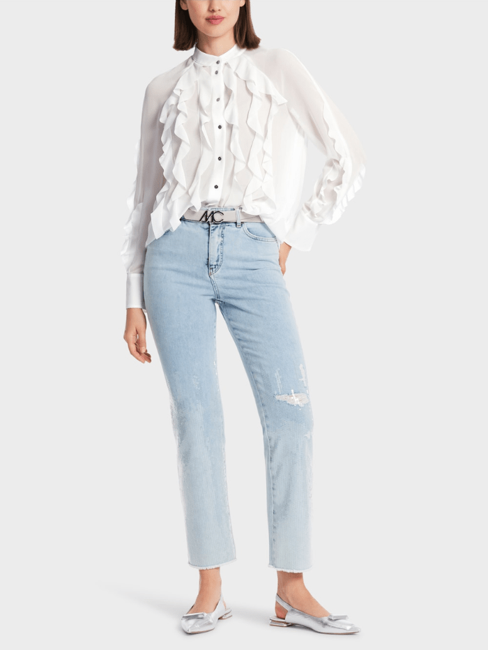 Marc-Cain-Collections-Off-White-Blouse-With-Flounces WC 51.27 W44 COL 110 izzi-of-baslow