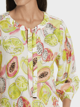 Marc Cain Collections Tops Marc Cain Collections Pale Lemon Printed Blouse WC 51.26 W27 COL 420 izzi-of-baslow