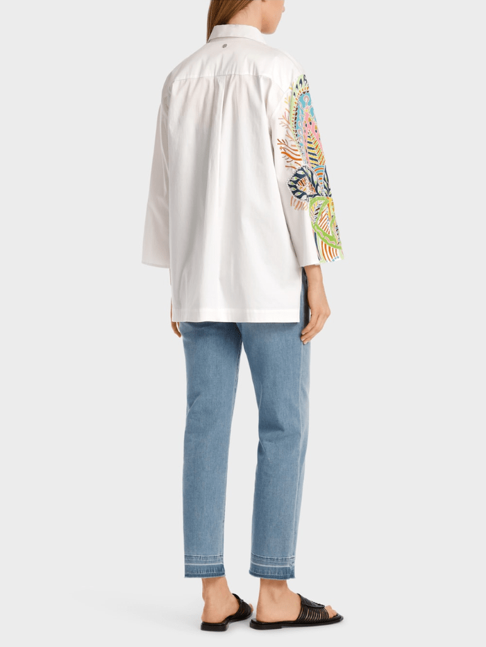 Marc-Cain-Collections-Printed-A-Line-Shirt-WC 51.32 W64 Col 100 izzi-of-baslow