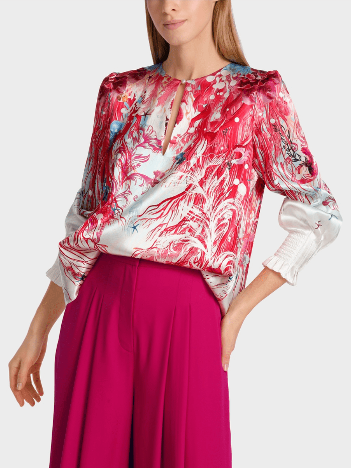 Marc-Cain-Collections-Printed-Blouse-In-Soft-Seashell-Design WC 51.47 W89 COL 212