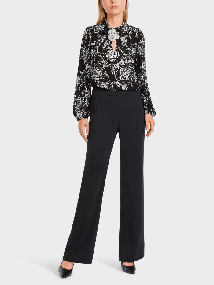Marc-Cain-Collections-Rethink-Together-Black-And-White-Blouse VC 51.32 W17 COL 910 izzi-of-baslow