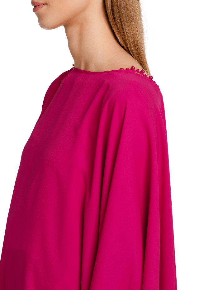 Marc-Cain-Collections-Stole-Top-In-Deep-Fuchsia-WC B3.01 W90 COL 267 izzi-of-baslow
