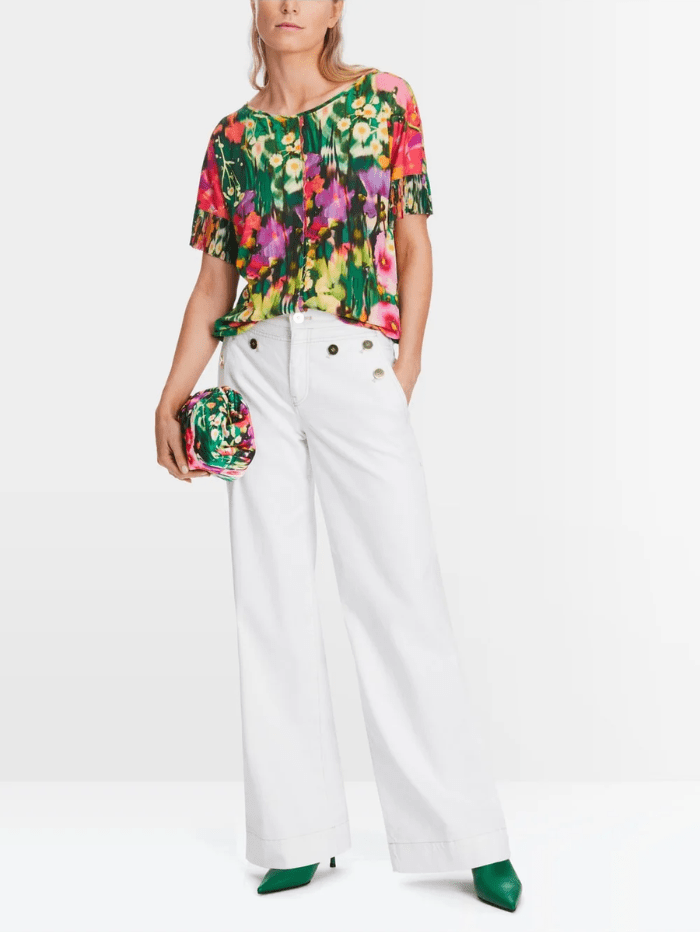 Marc-Cain-Collections-Top-With-Pleated-Sleeves-XC 48.27 J04-COL-558 izzi-of-baslow