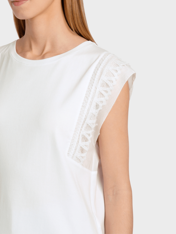Marc-Cain-Collections-Sleeveless-White-T-Shirt-With-Lace-Border WC 48.44 J14 COL 100 izzi-of-baslow