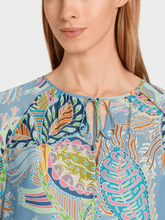 Marc-Cain-Collections-Wide-Cut-Blouse-With-Leaf-Motif-Print WC 51.33 W74 COL 321 izzi-of-baslow