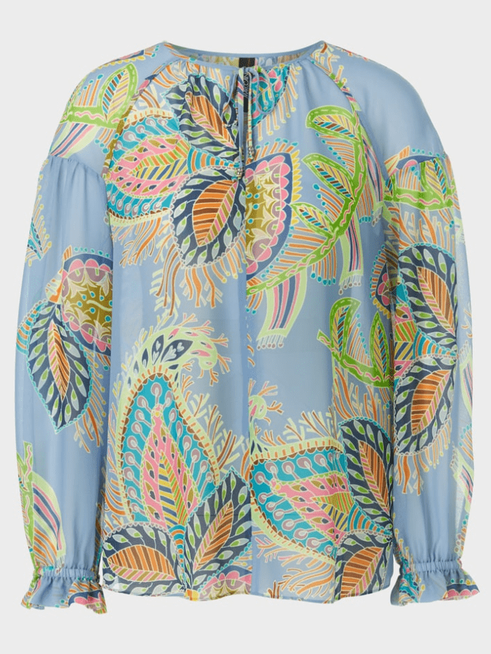 Marc-Cain-Collections-Wide-Cut-Blouse-With-Leaf-Motif-Print WC 51.33 W74 COL 321 izzi-of-baslow