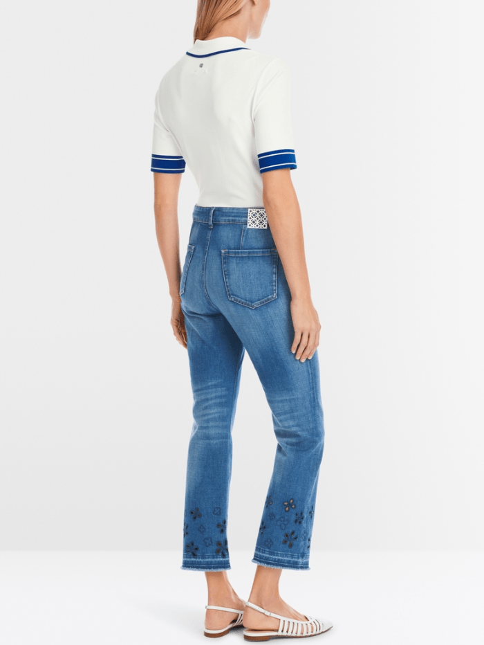 Marc Cain Collections Women's FYLI Rethink Together Turn Up Jeans ZC 82.02 D03 Col 353