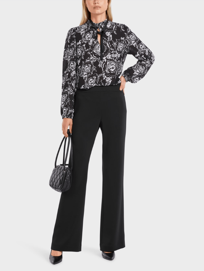 Marc-Cain-Collections-Black-Trousers-With-Flared-Leg VC 81.50 W16 COL 900 izzi-of-baslow