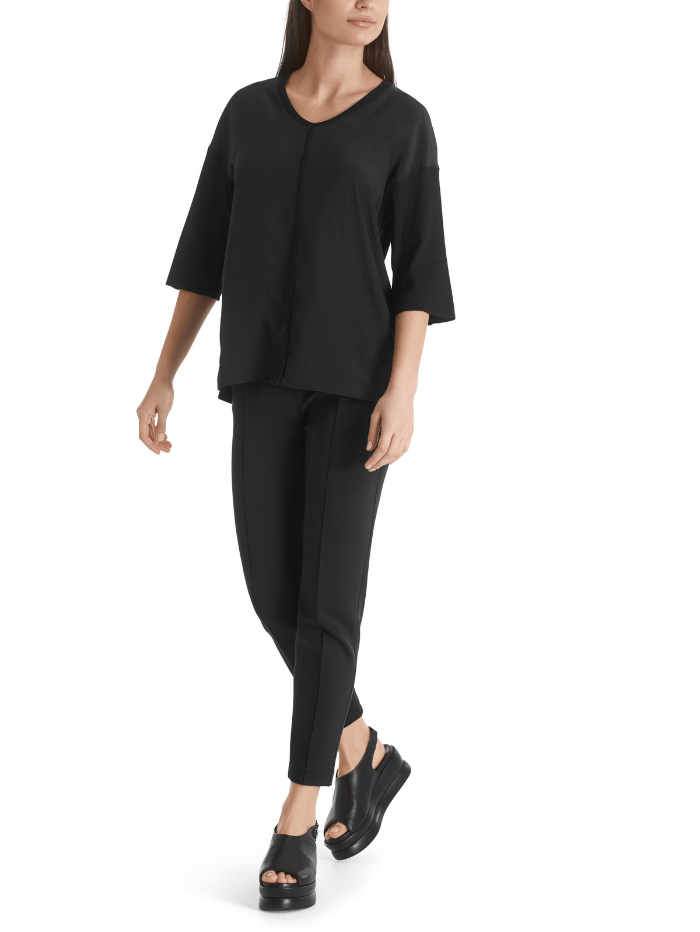 Marc Cain Essentials Women's Loose Fit Sleeveless Top In Midnight Blue +E 61.01 W41 Col 395 main image 0