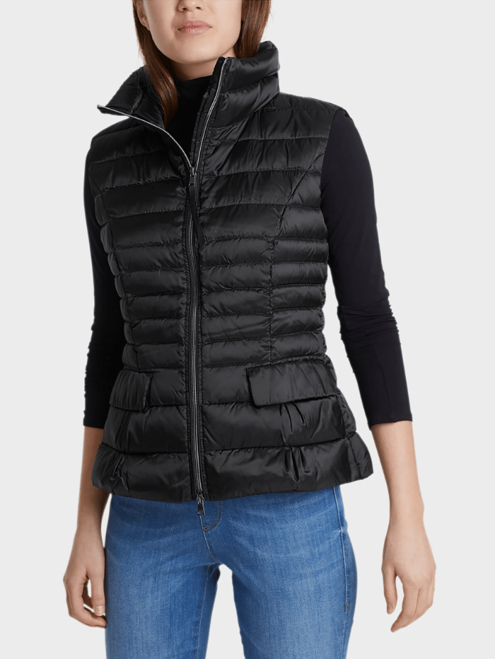 Marc-Cain-Essentials-Quilted-Gilet-With-Down-Black-+E 37.15 W11 900 izzi-of-baslow