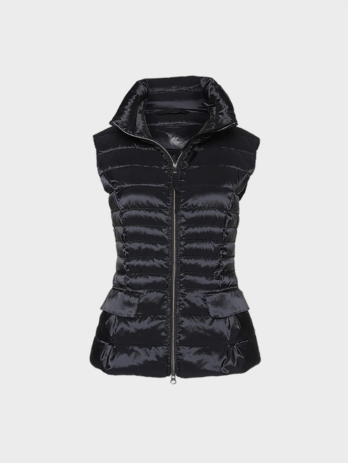 Marc Cain Essentials Coats and Jackets Marc Cain Essentials Quilted Gilet with Down Black +E 37.15 W11 900 izzi-of-baslow