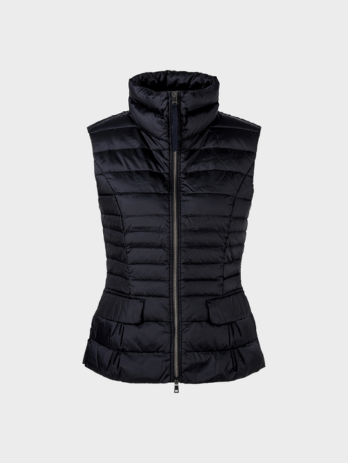 Marc Cain Essentials Coats and Jackets Marc Cain Essentials Quilted Gilet with Down Midnight Blue +E 37.15 W11 395 izzi-of-baslow