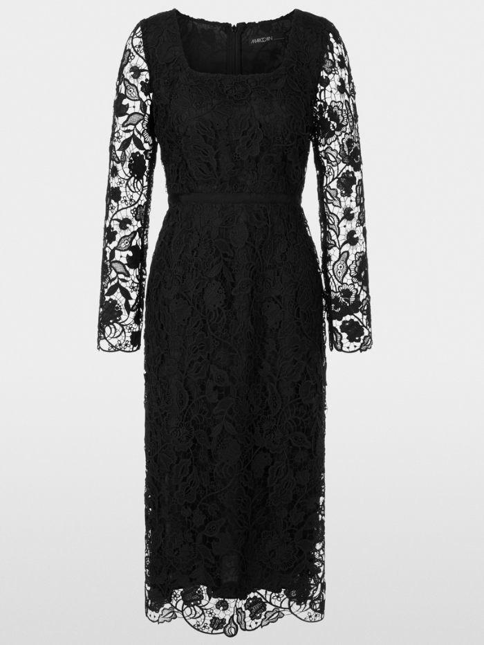 Marc Cain Glam Elegant Guipure Lace Dress In Black XG 21.10 W12 COL 90 Izzi of Baslow Marc Cain Glam Elegant Guipure Lace Dress In Black XG 21.10 W12 COL 90 Izzi of Baslow