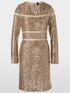Marc Cain Glam Dresses 1 Marc Cain Glam Sequinned Dress In Shiny Sand XG 21.13 W14 Col 625 izzi-of-baslow