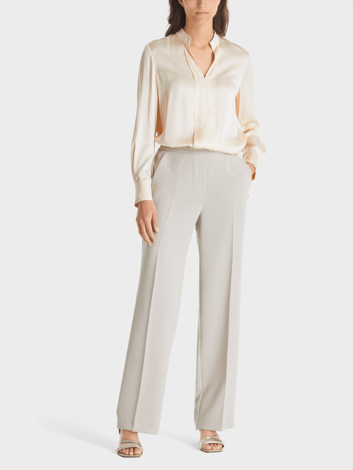 Marc Cain Wide Legged Pants Trousers in Warm Stone VP 81.15 W65 COL 646 izzi-of-baslow