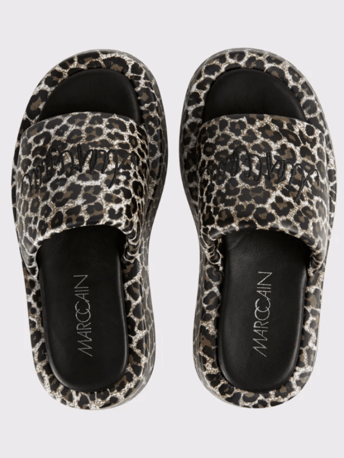 Marc Cain Mule Animal Print Sliders UBSG.02Z02 Col 617 izzi-of-baslow