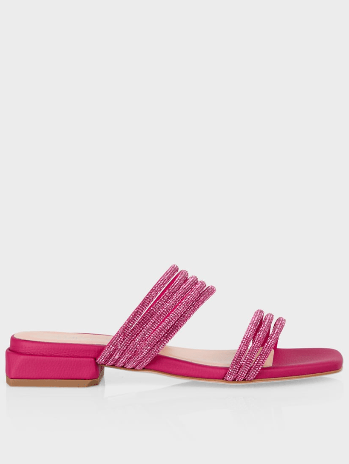 Marc Cain Shoes Marc Cain Fuchsia Flat Mules With Glitter Straps  WB SG.09 Z08 COL 267 izzi-of-baslow