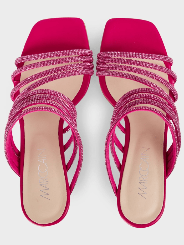 Marc-Cain-Fuchsia-Mules-With-Glitter-Straps WB SG.08 Z08 COL 267 izzi-of-baslow