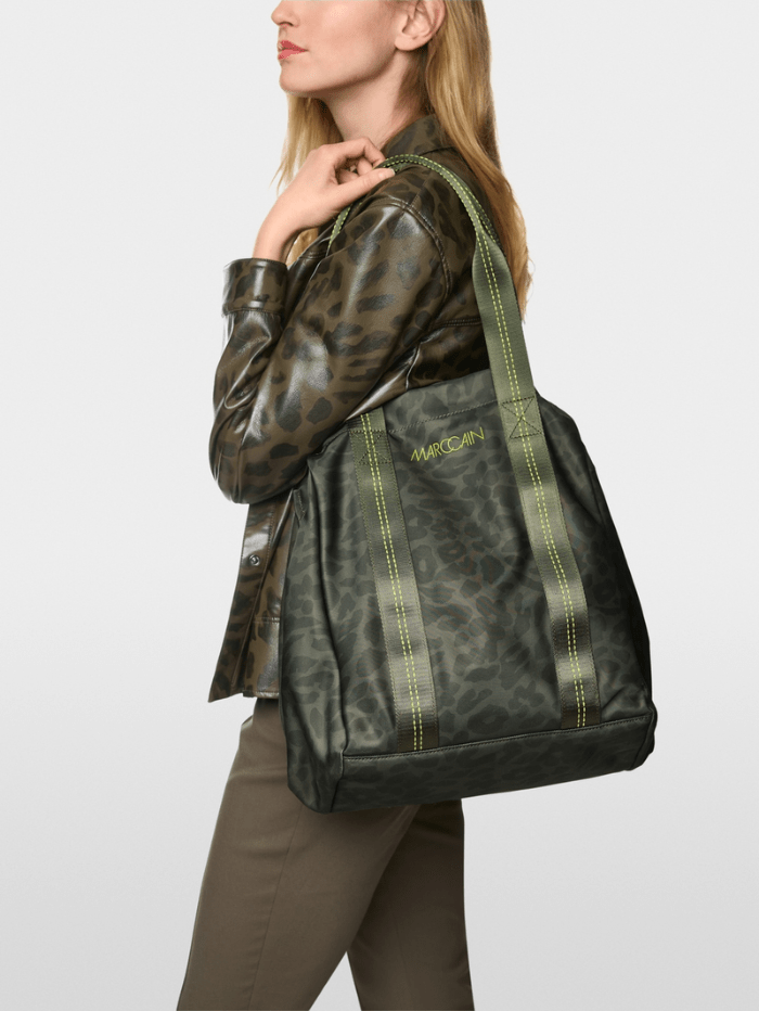 Marc Cain Sports Bags One Size Marc Cain Sports Women's Leopard Print Shopper With Compartments ZS T6.01 Z10 Col 595 izzi-of-baslow