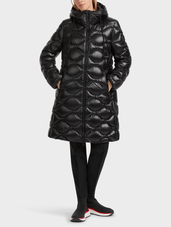 Marc-Cain-Black-Quilted-Coat-With-Hood-VS 11.06 W43 COL 900 izzi-of-baslow