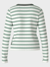 Marc-Cain-Sports-Striped-Jacket-In-Soft-Sage-WS 31.19 J53 Col 509 izzi-of-baslow