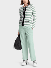 Marc-Cain-Sports-Striped-Jacket-In-Soft-Sage-WS 31.19 J53 Col 509 izzi-of-baslow