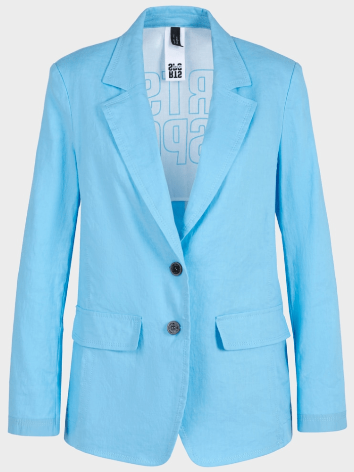 Marc Cain Sports Denim 1 Marc Cain Sports Creased Look Blazer In Turquoise WS 34.12 W03 COL 339 izzi-of-baslow
