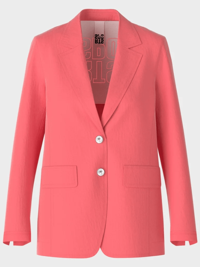 Marc-Cain-Sports-Creased-Look-Blazer-In-Light-Neon-Red-WS 34.12 W03 COL 238 izzi-of-baslow