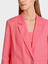 Marc-Cain-Sports-Creased-Look-Blazer-In-Light-Neon-Red-WS 34.12 W03 COL 238 izzi-of-baslow