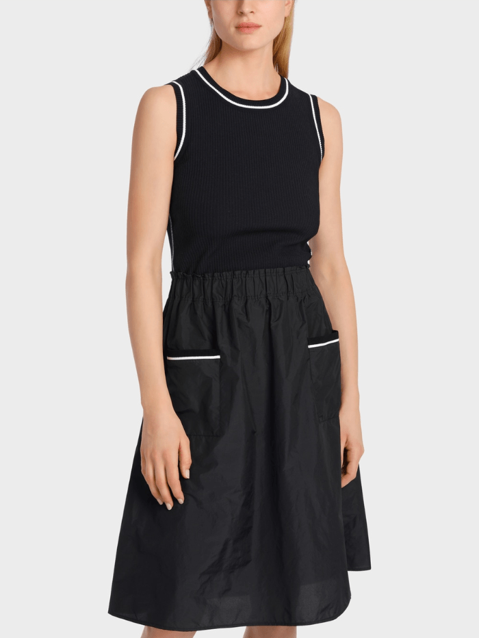 Marc-Cain-Sports-Black-Knee-Length-Dress-WS 21.28 M26-COL-900-izzi-of-baslow
