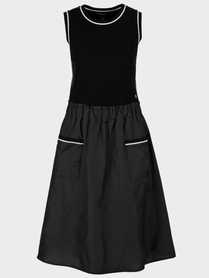 Marc-Cain-Sports-Black-Knee-Length-Dress-WS 21.28 M26-COL-900-izzi-of-baslow